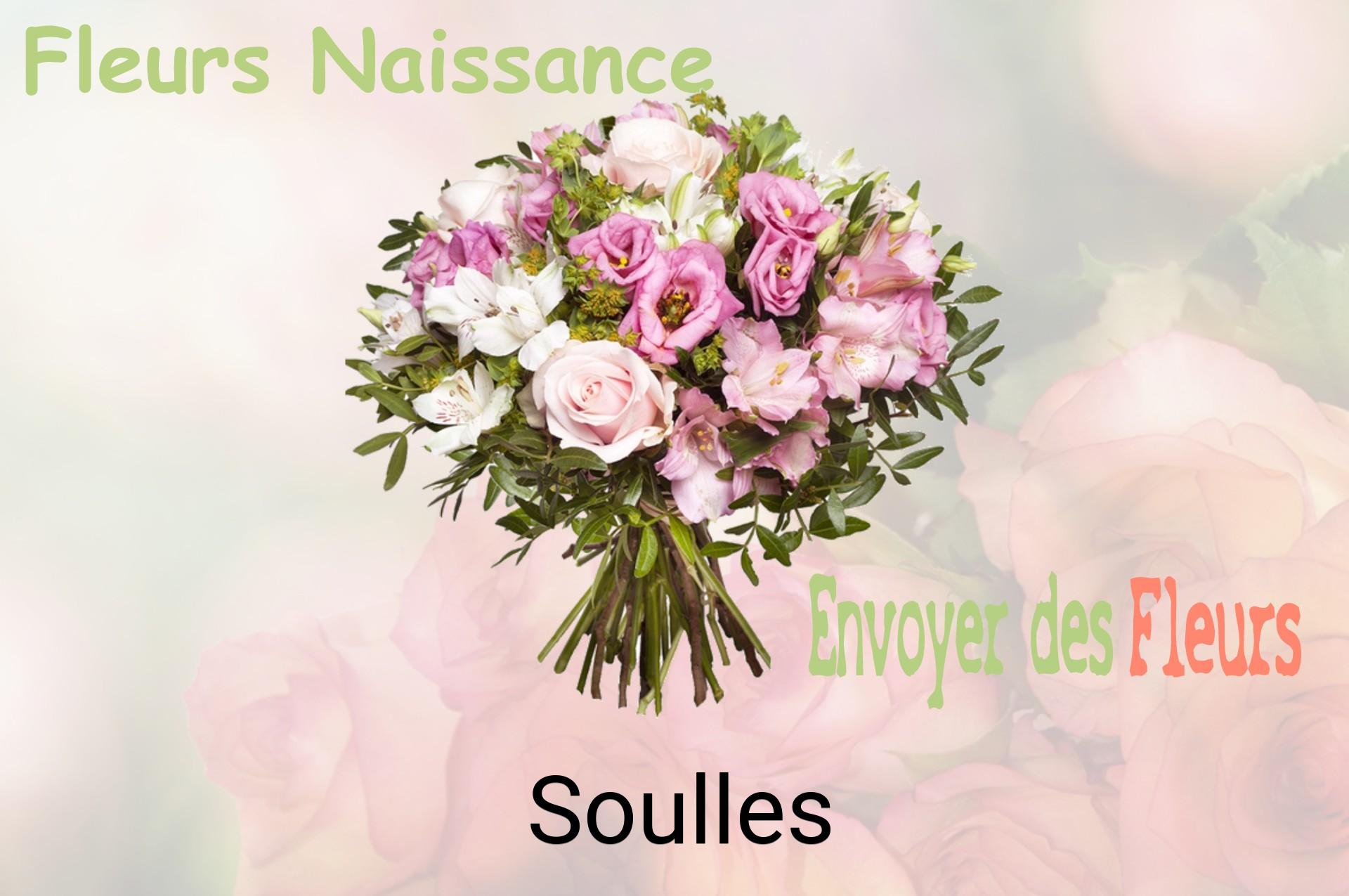 Bouquet de fleurs de naissance livré à Soulles